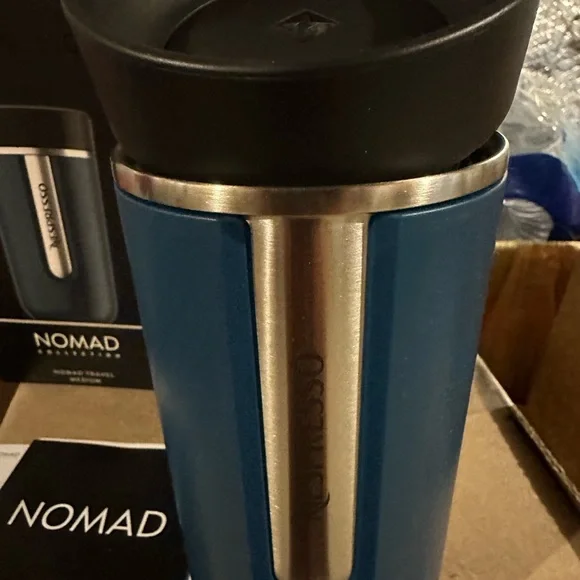 Nomad Nespresso Blue Travel Mug with Black Lid - Brand New - Picture 3 of 4